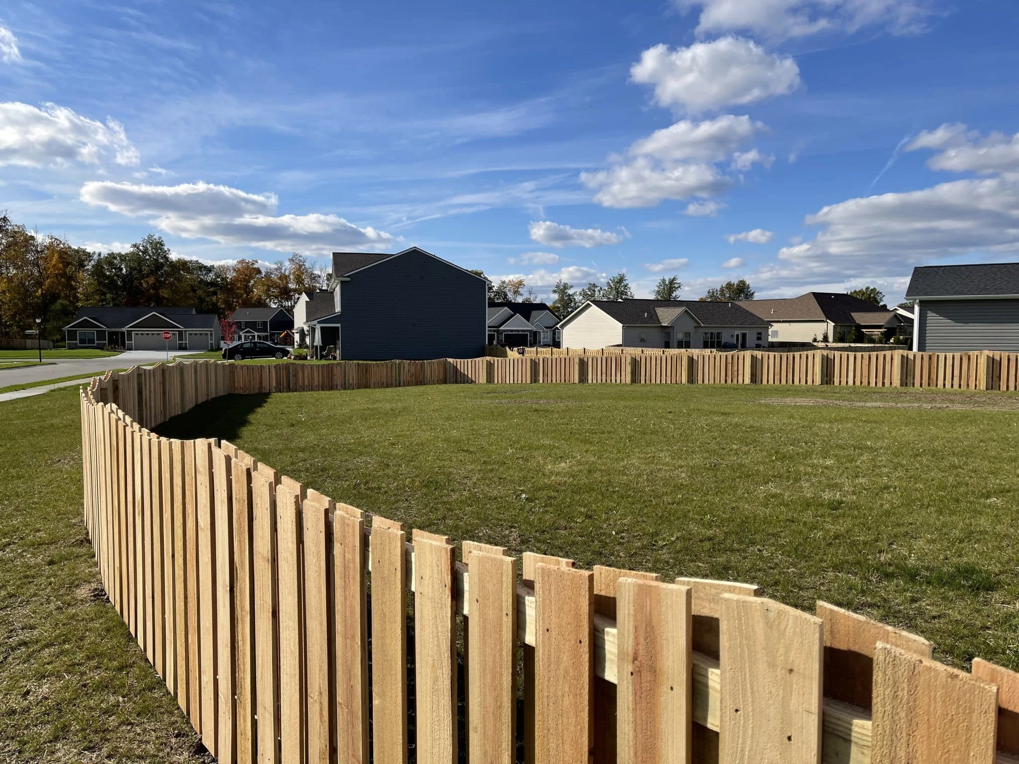 Wood fence installation in Fort Wayne, IN