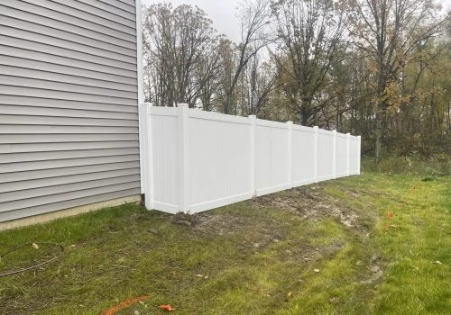 Vinyl Fencing installation by Allen County Fence